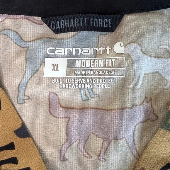 Carhartt Scrub Top Bundle XL Dog Park Print + Gray Force Modern Fit - Picture 6 of 11